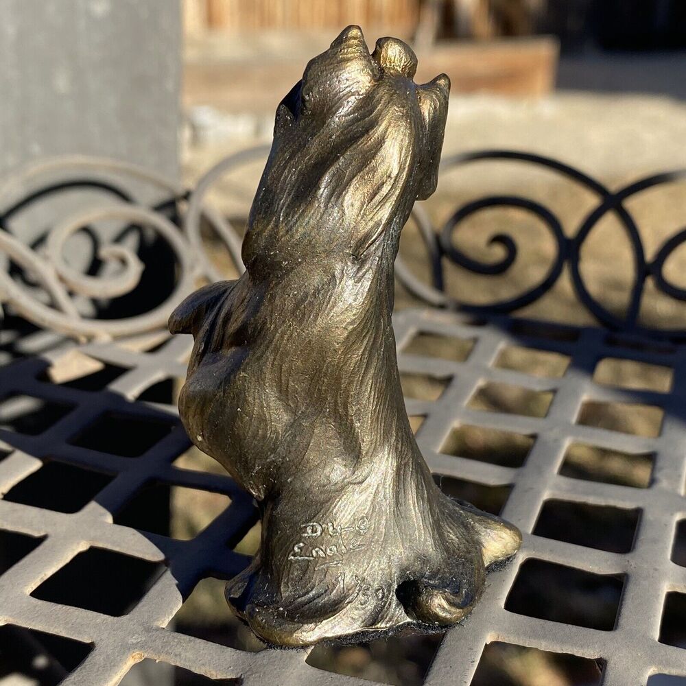 D. L. Debbie Engle Yorkshire Terrier Pure Bred Dogs Miniature Bronze a statue - Picture 16 of 16